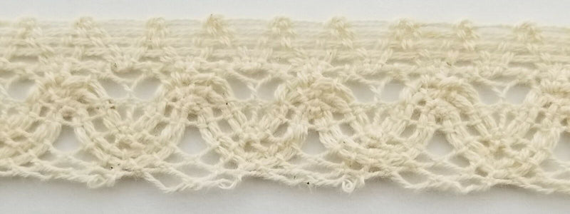 7/8" Cluny Lace Trimming Color: Natural - 18 Continuous Yards