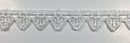 7/16" Heart Venice Venise Narrow edge Lace Trim - 18 Continuous Yards - White