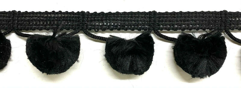 1" Pom Pom Poly Ball Fringe - MADE IN USA - 9 Yards!