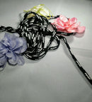 Drawcord Round Braided Drawstring Cord - Col: Black White - 36 Yards