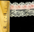 1-1/4" Ruffled Gathered Lace w/ Ribbon Trimming - 12 Yards!