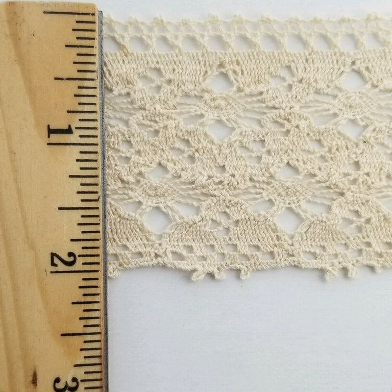 2" Cotton Cluny Lace Trimming - 10 Continuous Yards - MADE IN USA!