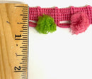 Multi Colored Pom Pom Poly Ball Fringe - 12 Continuous Yards!