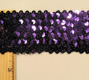 6 ROW (2-1/8") STRETCH SEQUIN TRIM - 6 Continuous Yards - Many Colors Available