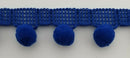 1/2" Pom Pom Polyester Ball Fringe -18 Continuous Yards- Color Options!