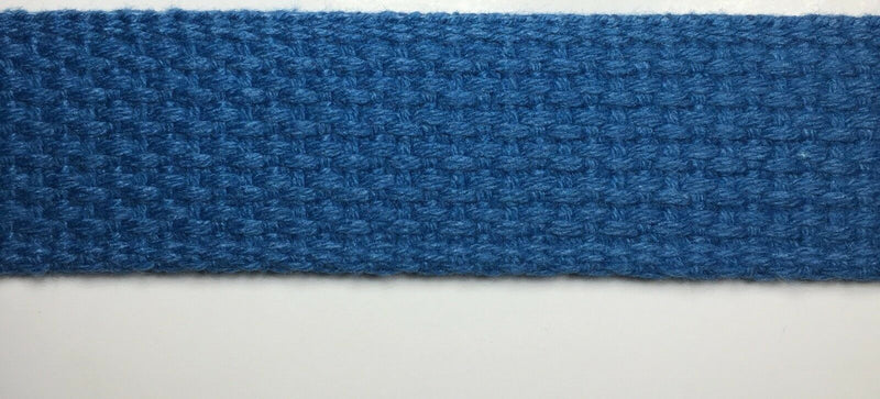 1" Cotton Webbing - 10 Continuous Yards - MANY COLORS AVAILABLE - Made in USA