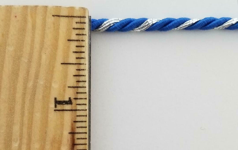 1/8" TWIST CORD ROPE TRIMMING WITH METALLIC - 15 YARDS - MANY COLORS!