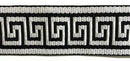 1-3/4" Greek Key Jacquard Woven Ribbon Trim - 6 Continuous Yards - Many Colors!