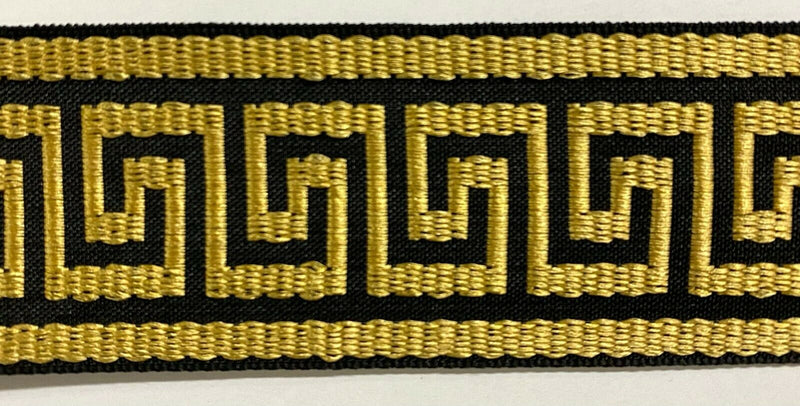 1-3/4" Greek Key Jacquard Woven Ribbon Trim - 6 Continuous Yards - Many Colors!