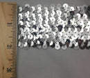 6 ROW (2-1/8") STRETCH SEQUIN TRIM - 6 Continuous Yards - Many Colors Available