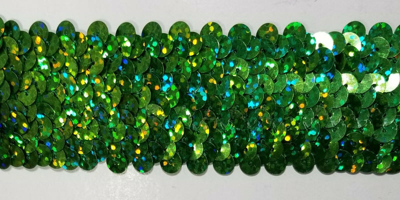 4 ROW (1.5") STRETCH SEQUIN TRIM - 8 Continuous Yards - Many Colors Available!