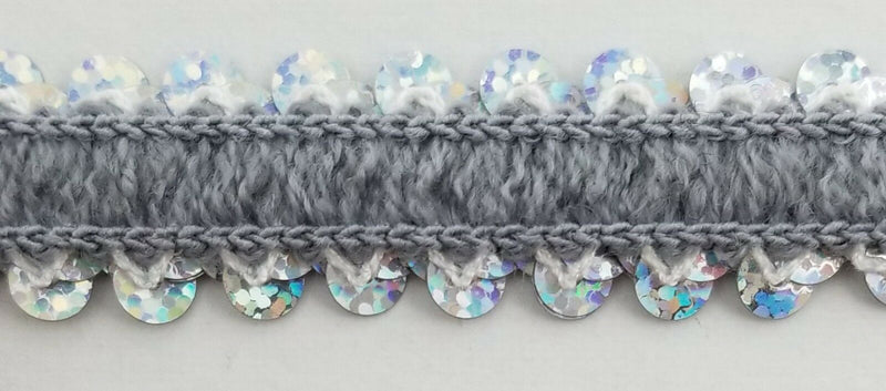 3/4" 2-ROW STRETCH SEQUINS TRIMMING- Many Colors Available - 18 Yards