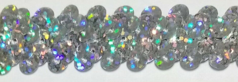 3/4" 2-ROW STRETCH SEQUINS TRIMMING- Many Colors Available - 18 Yards