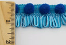 Pom Pom Trim w/ Fringe Trimming - 9 Total Yards - Many Colors Available!