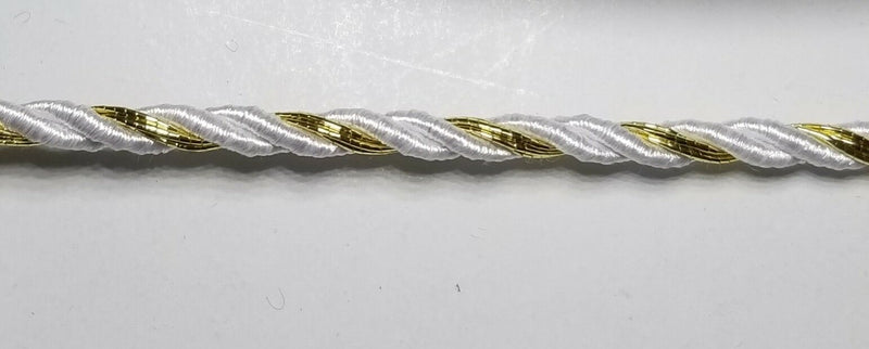 1/8" TWIST CORD ROPE TRIMMING WITH METALLIC - 15 YARDS - MANY COLORS!