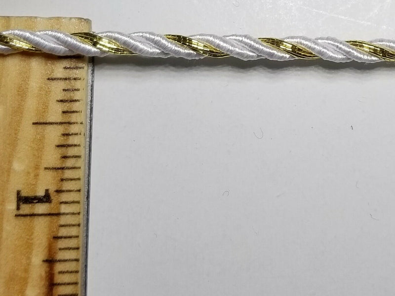 1/8" TWIST CORD ROPE TRIMMING WITH METALLIC - 15 YARDS - MANY COLORS!