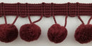 5/8" Pom Pom Poly Ball Fringe- 12 Continuous Yards - Many Colors!