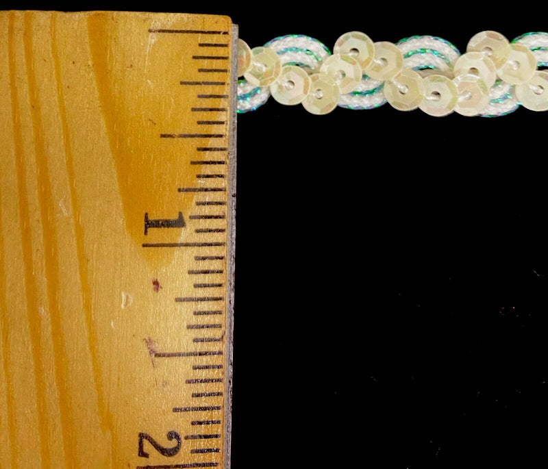 3/8" Metallic Sequins Trimming - 12 Yards!